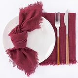 Bulk 10pcs Cotton Cloth Napkins with Fringe for Dinner Hotel Wedding Birthday Banquet Party Tea Dinner Napkin Wholesale