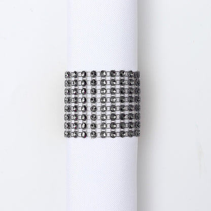 Bulk 10pcs Diamond Rhinestone Napkin Rings Chair Sash Velcro Buckle for Wedding Holidays Party Dinner Decoration Wholesale