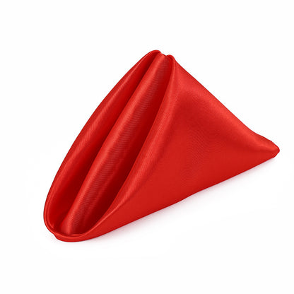 Premium 12 Pack Fade Resistant Satin Napkins Wrinkle Proof Wedding Banquet Decor Silk Finish for Reception Party Table Settings