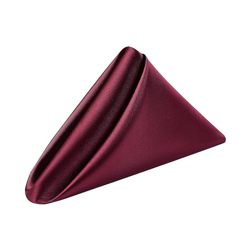 Premium 12 Pack Fade Resistant Satin Napkins Wrinkle Proof Wedding Banquet Decor Silk Finish for Reception Party Table Settings