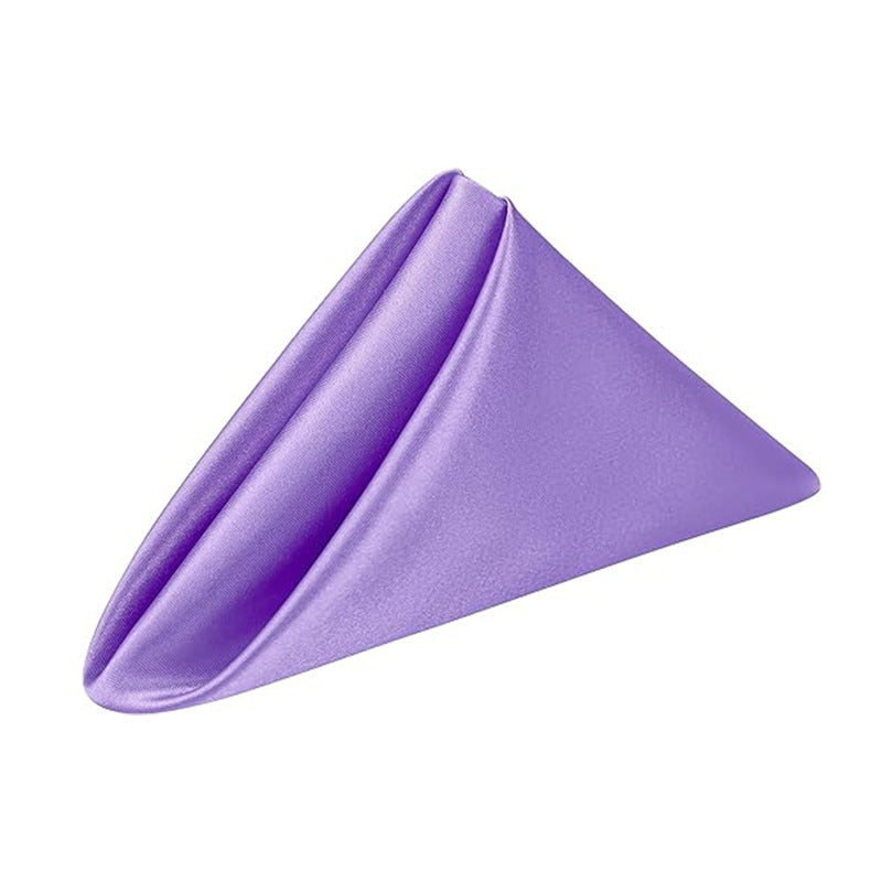 Premium 12 Pack Fade Resistant Satin Napkins Wrinkle Proof Wedding Banquet Decor Silk Finish for Reception Party Table Settings