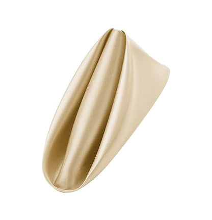 Premium 12 Pack Fade Resistant Satin Napkins Wrinkle Proof Wedding Banquet Decor Silk Finish for Reception Party Table Settings
