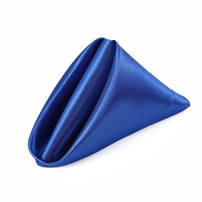 Premium 12 Pack Fade Resistant Satin Napkins Wrinkle Proof Wedding Banquet Decor Silk Finish for Reception Party Table Settings