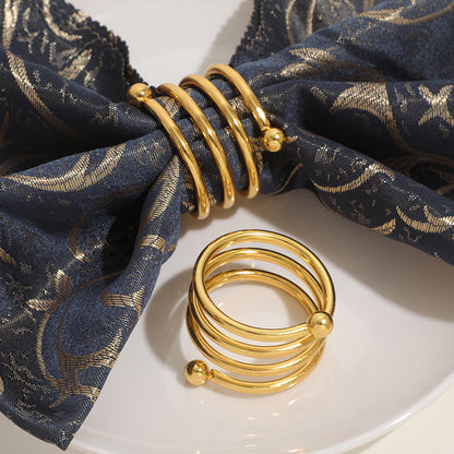 Bulk 12 PCS Spiral Napkin Rings for Christmas Wedding Party Dinner Table Decoration Wholesale