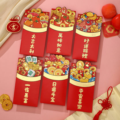 Bulk 12 Pcs Year of the Dragon Red Envelopes Creative Chinese New Year Red Packets Lucky Money for Spring Festival Weddings Birthdays Wholesale