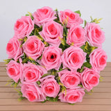 Bulk 14" Rose Buds Bush Mixed Flowers Artificial Wholesale