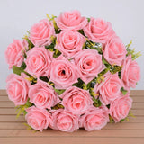 Bulk 14" Rose Buds Bush Mixed Flowers Artificial Wholesale