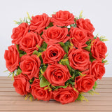 Bulk 14" Rose Buds Bush Mixed Flowers Artificial Wholesale