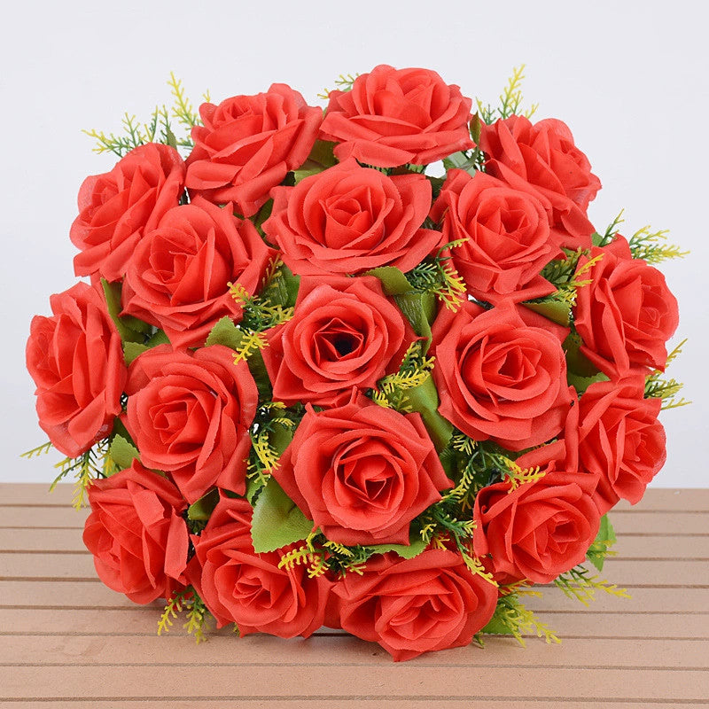 Bulk 14" Rose Buds Bush Mixed Flowers Artificial Wholesale
