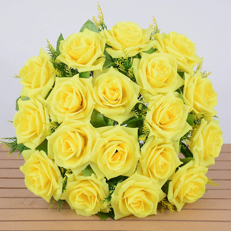Bulk 14" Rose Buds Bush Mixed Flowers Artificial Wholesale
