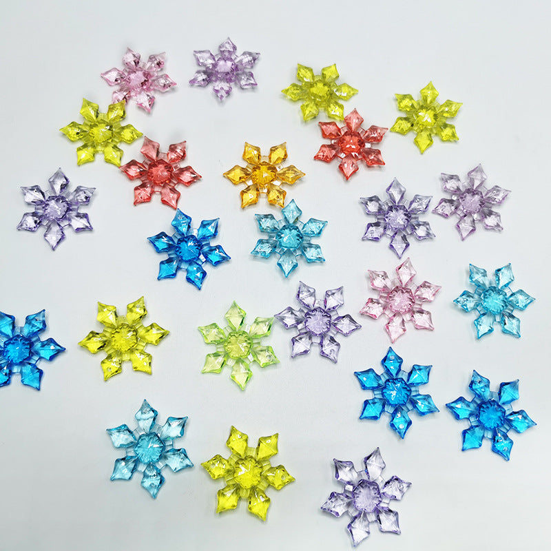 150 Pcs Artificial Snowflake Ice Cube Vase Fillers for Christmas Arrangements Bulk Pack