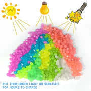 290 Pcs Glowing in Dark Artificial Crystal Vase Fillers for Christmas Arrangements Bulk Pack