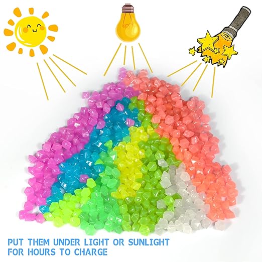 290 Pcs Glowing in Dark Artificial Crystal Vase Fillers for Christmas Arrangements Bulk Pack