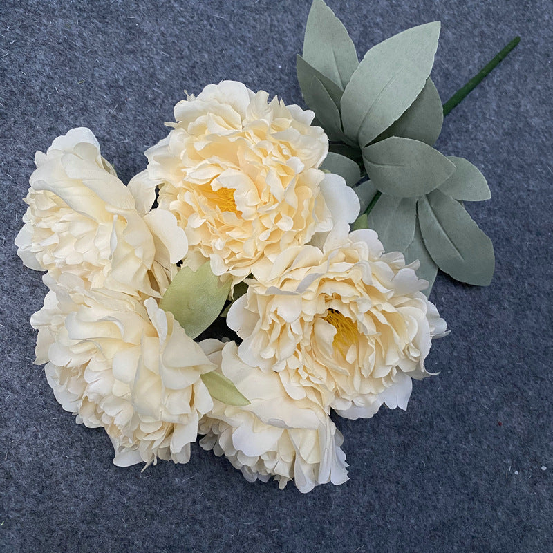 18 Inch Artificial Silk Peony Bush, 1 Pc, Bulk Wholesale, Realistic Peony Flower Stem