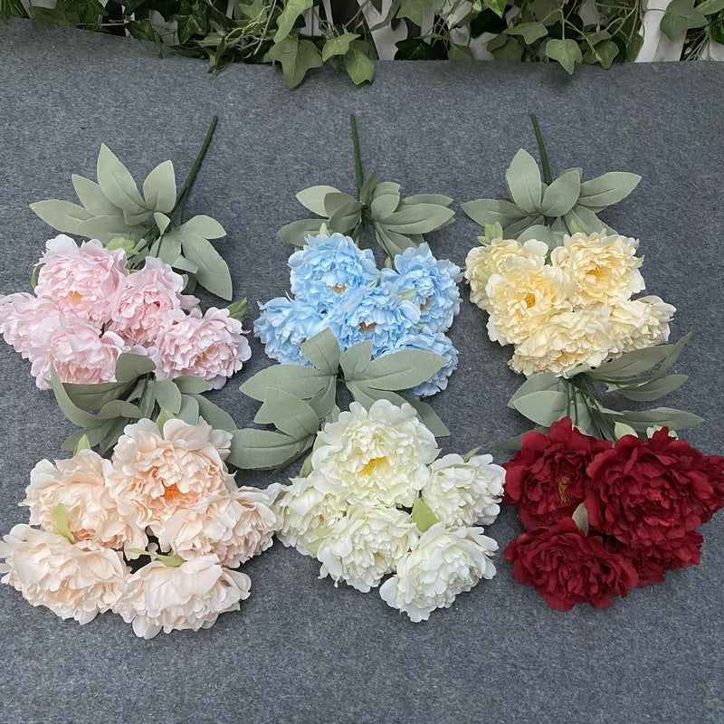 18 Inch Artificial Silk Peony Bush, 1 Pc, Bulk Wholesale, Realistic Peony Flower Stem