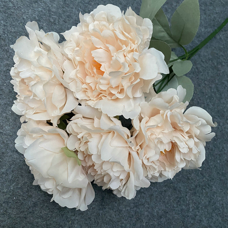 18 Inch Artificial Silk Peony Bush, 1 Pc, Bulk Wholesale, Realistic Peony Flower Stem