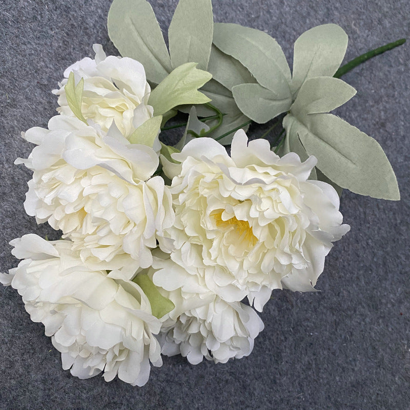 18 Inch Artificial Silk Peony Bush, 1 Pc, Bulk Wholesale, Realistic Peony Flower Stem
