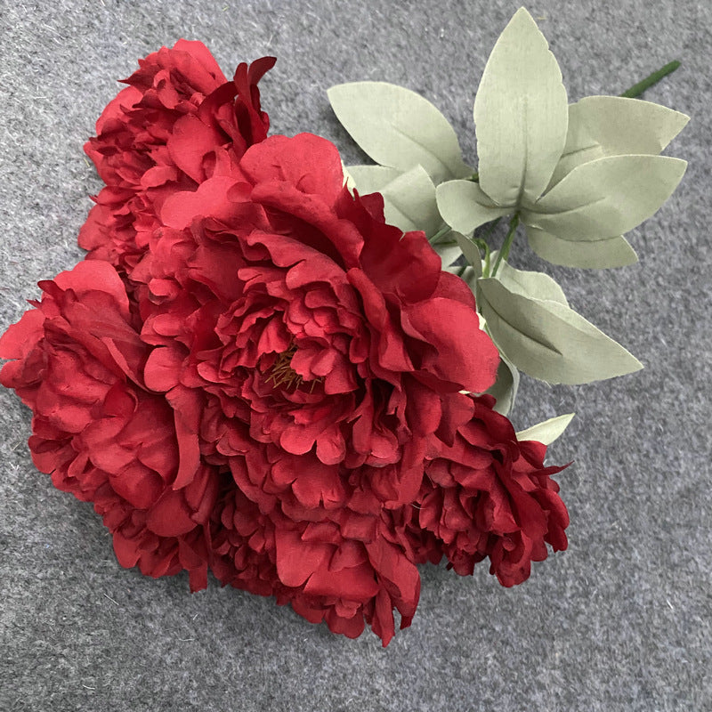 18 Inch Artificial Silk Peony Bush, 1 Pc, Bulk Wholesale, Realistic Peony Flower Stem