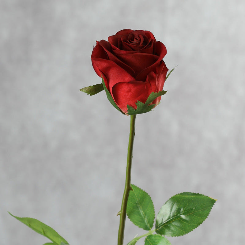 18 Inch Silk Artificial Rose Bud Stems, 10 Pcs Bulk Wholesale