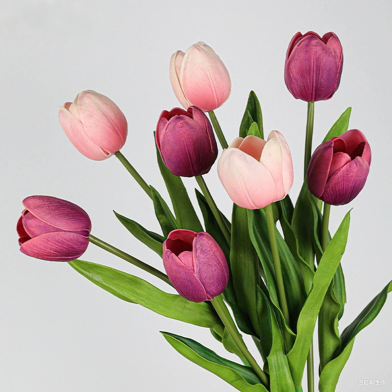 Bulk 19.7" Real Touch Artificial Tulip Flowers Stems for Home Decor Wedding Party Arrangements Wholesale