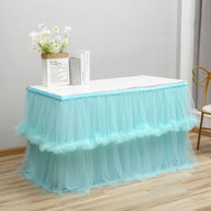 Bulk 1pc Tulle Table Skirt Tutu Table Skirts Princess Girl's Birthday Party Wedding Baby Shower Cake Dessert Table Decoration Wholesale
