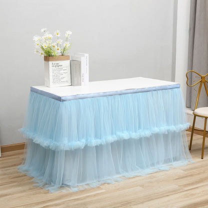 Bulk 1pc Tulle Table Skirt Tutu Table Skirts Princess Girl's Birthday Party Wedding Baby Shower Cake Dessert Table Decoration Wholesale