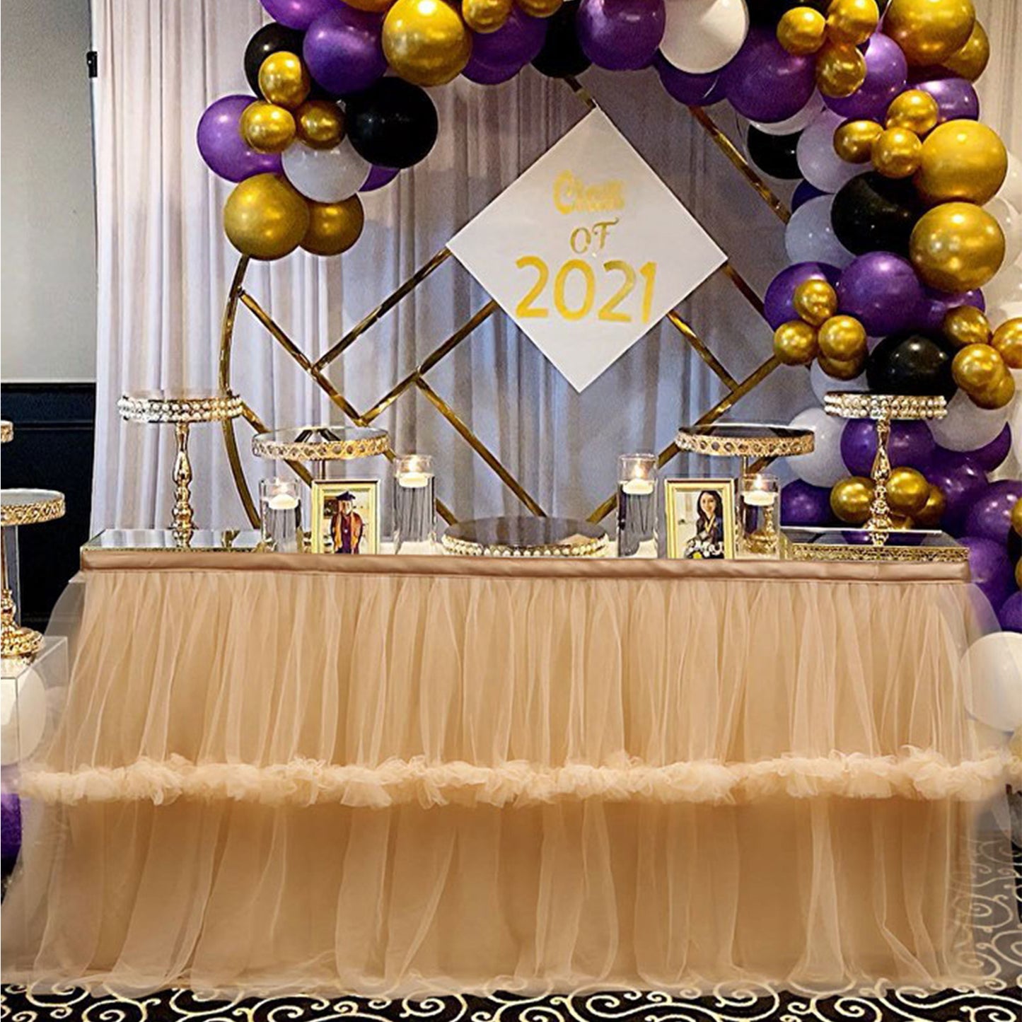 Bulk 1pc Tulle Table Skirt Tutu Table Skirts Princess Girl's Birthday Party Wedding Baby Shower Cake Dessert Table Decoration Wholesale