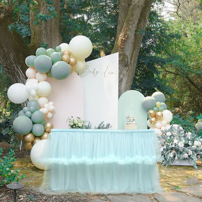 Bulk 1pc Tulle Table Skirt Tutu Table Skirts Princess Girl's Birthday Party Wedding Baby Shower Cake Dessert Table Decoration Wholesale