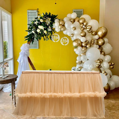 Bulk 1pc Tulle Table Skirt Tutu Table Skirts Princess Girl's Birthday Party Wedding Baby Shower Cake Dessert Table Decoration Wholesale