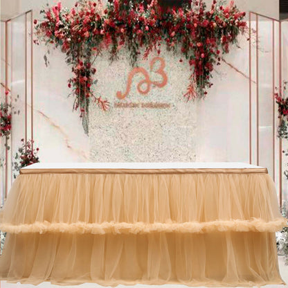 Bulk 1pc Tulle Table Skirt Tutu Table Skirts Princess Girl's Birthday Party Wedding Baby Shower Cake Dessert Table Decoration Wholesale