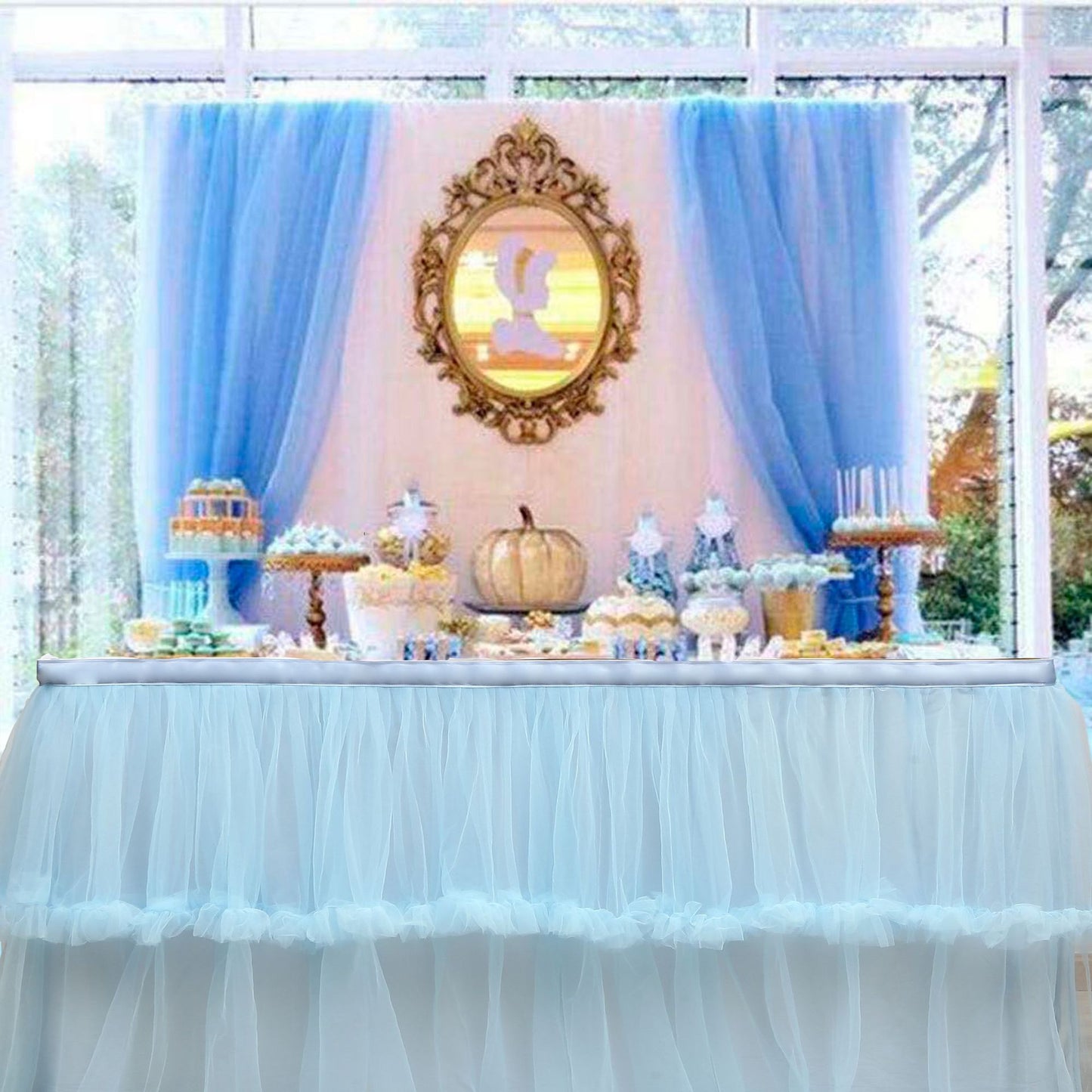 Bulk 1pc Tulle Table Skirt Tutu Table Skirts Princess Girl's Birthday Party Wedding Baby Shower Cake Dessert Table Decoration Wholesale