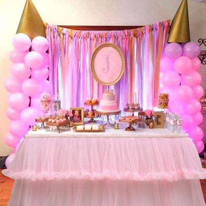 Bulk 1pc Tulle Table Skirt Tutu Table Skirts Princess Girl's Birthday Party Wedding Baby Shower Cake Dessert Table Decoration Wholesale