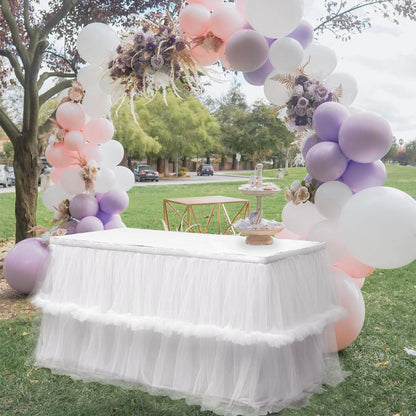 Bulk 1pc Tulle Table Skirt Tutu Table Skirts Princess Girl's Birthday Party Wedding Baby Shower Cake Dessert Table Decoration Wholesale
