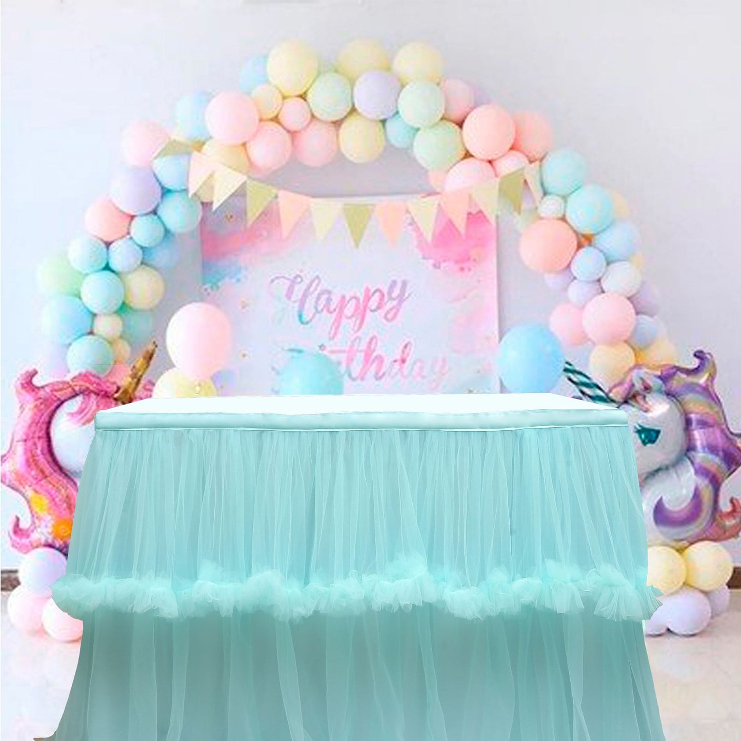 Bulk 1pc Tulle Table Skirt Tutu Table Skirts Princess Girl's Birthday Party Wedding Baby Shower Cake Dessert Table Decoration Wholesale