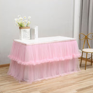 Bulk 1pc Tulle Table Skirt Tutu Table Skirts Princess Girl's Birthday Party Wedding Baby Shower Cake Dessert Table Decoration Wholesale
