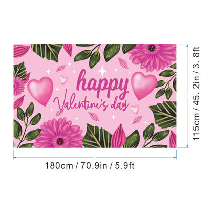 Bulk 1pc Valentine's Day Backdrop Cloth for Wedding Bridal Shower Birthday Party Decorations Photography Background Banner for Photoshoots Wholesale