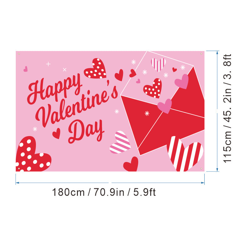 Bulk 1pc Valentine's Day Backdrop Cloth for Wedding Bridal Shower Birthday Party Decorations Photography Background Banner for Photoshoots Wholesale
