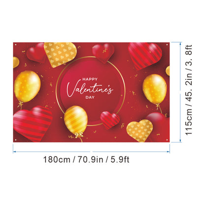 Bulk 1pc Valentine's Day Backdrop Cloth for Wedding Bridal Shower Birthday Party Decorations Photography Background Banner for Photoshoots Wholesale
