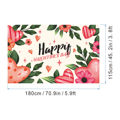 Bulk 1pc Valentine's Day Backdrop Cloth for Wedding Bridal Shower Birthday Party Decorations Photography Background Banner for Photoshoots Wholesale