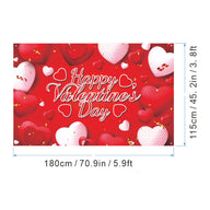 Bulk 1pc Valentine's Day Backdrop Cloth for Wedding Bridal Shower Birthday Party Decorations Photography Background Banner for Photoshoots Wholesale
