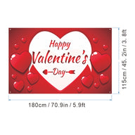 Bulk 1pc Valentine's Day Backdrop Cloth for Wedding Bridal Shower Birthday Party Decorations Photography Background Banner for Photoshoots Wholesale