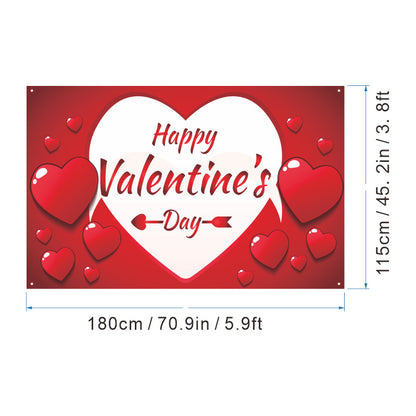 Bulk 1pc Valentine's Day Backdrop Cloth for Wedding Bridal Shower Birthday Party Decorations Photography Background Banner for Photoshoots Wholesale