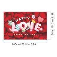 Bulk 1pc Valentine's Day Backdrop Cloth for Wedding Bridal Shower Birthday Party Decorations Photography Background Banner for Photoshoots Wholesale