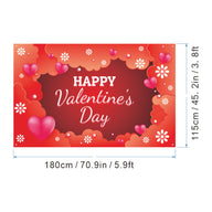 Bulk 1pc Valentine's Day Backdrop Cloth for Wedding Bridal Shower Birthday Party Decorations Photography Background Banner for Photoshoots Wholesale