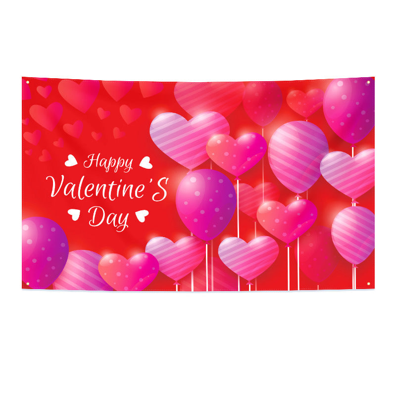 Bulk 1pc Valentine's Day Backdrop Cloth for Wedding Bridal Shower Birthday Party Decorations Photography Background Banner for Photoshoots Wholesale