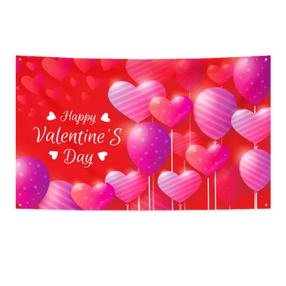Bulk 1pc Valentine's Day Backdrop Cloth for Wedding Bridal Shower Birthday Party Decorations Photography Background Banner for Photoshoots Wholesale