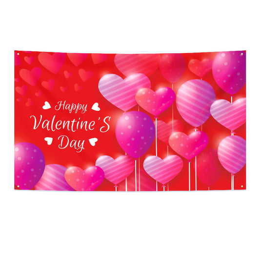 Bulk 1pc Valentine's Day Backdrop Cloth for Wedding Bridal Shower Birthday Party Decorations Photography Background Banner for Photoshoots Wholesale