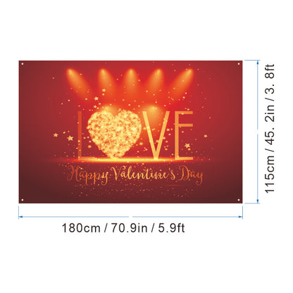 Bulk 1pc Valentine's Day Backdrop Cloth for Wedding Bridal Shower Birthday Party Decorations Photography Background Banner for Photoshoots Wholesale