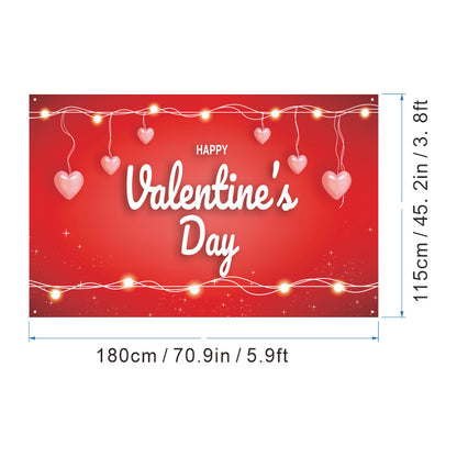 Bulk 1pc Valentine's Day Backdrop Cloth for Wedding Bridal Shower Birthday Party Decorations Photography Background Banner for Photoshoots Wholesale