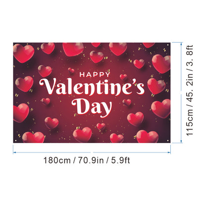 Bulk 1pc Valentine's Day Backdrop Cloth for Wedding Bridal Shower Birthday Party Decorations Photography Background Banner for Photoshoots Wholesale